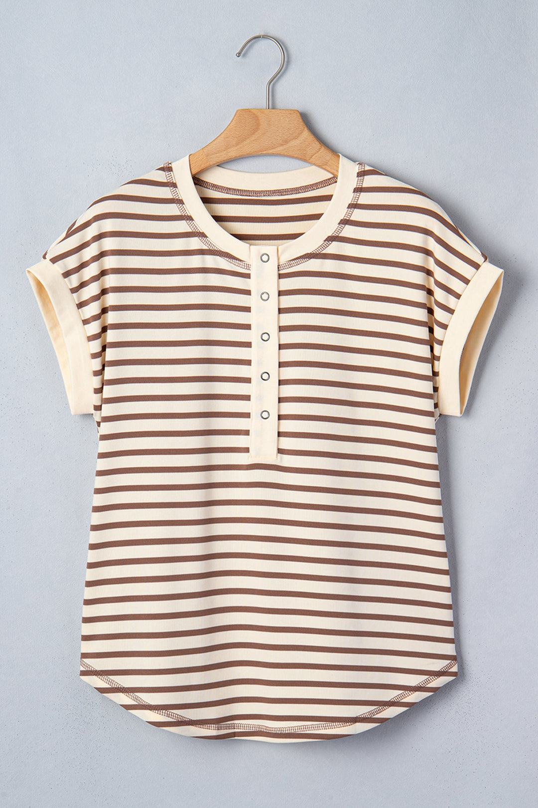 Keira Stripe Half T Shirt
