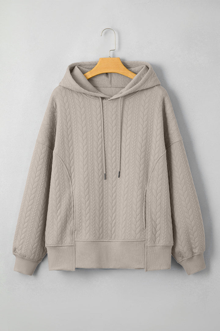 Promise Textured Baggy Solid Hoodie