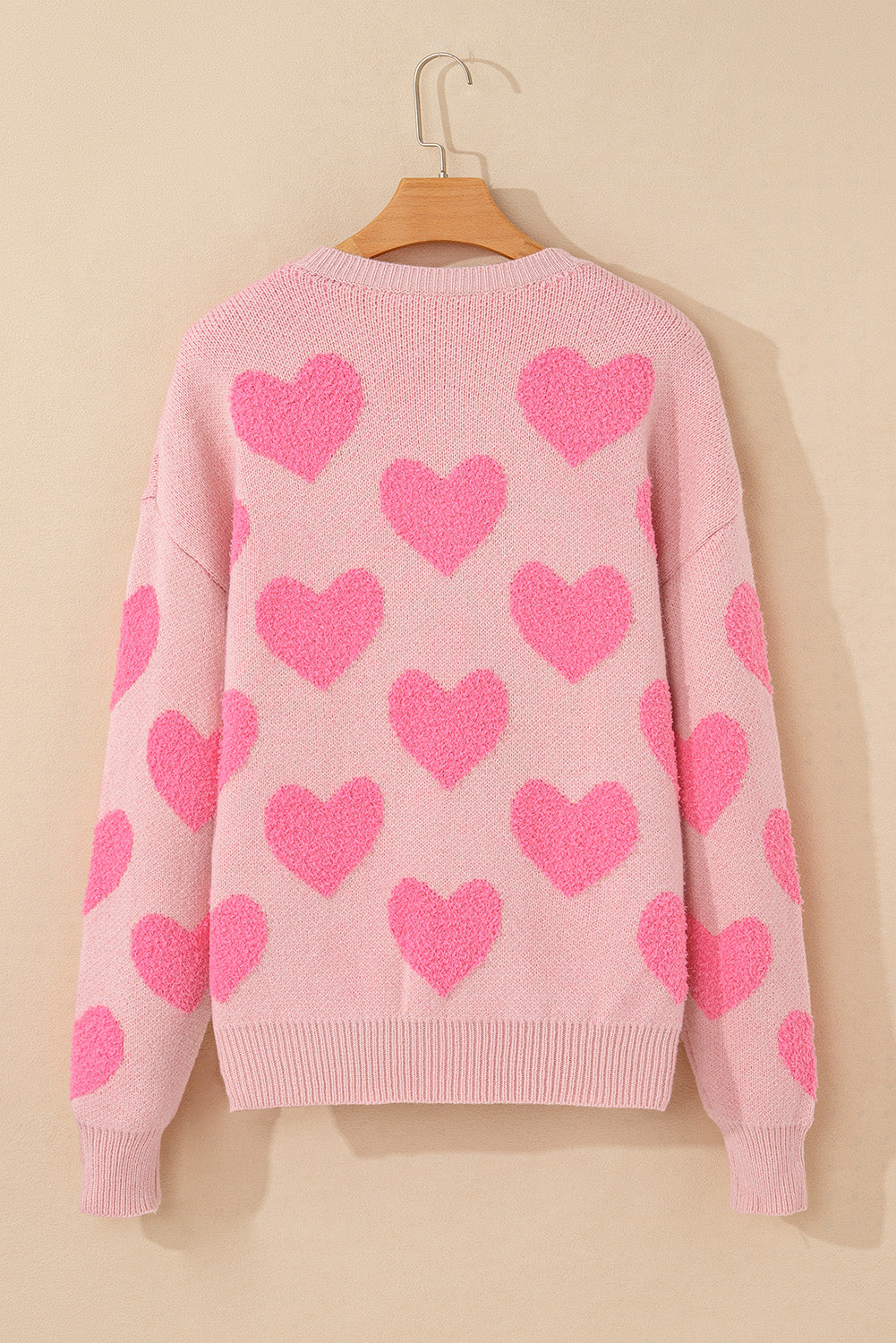 Cali Heart Jacquard Knit Sweater