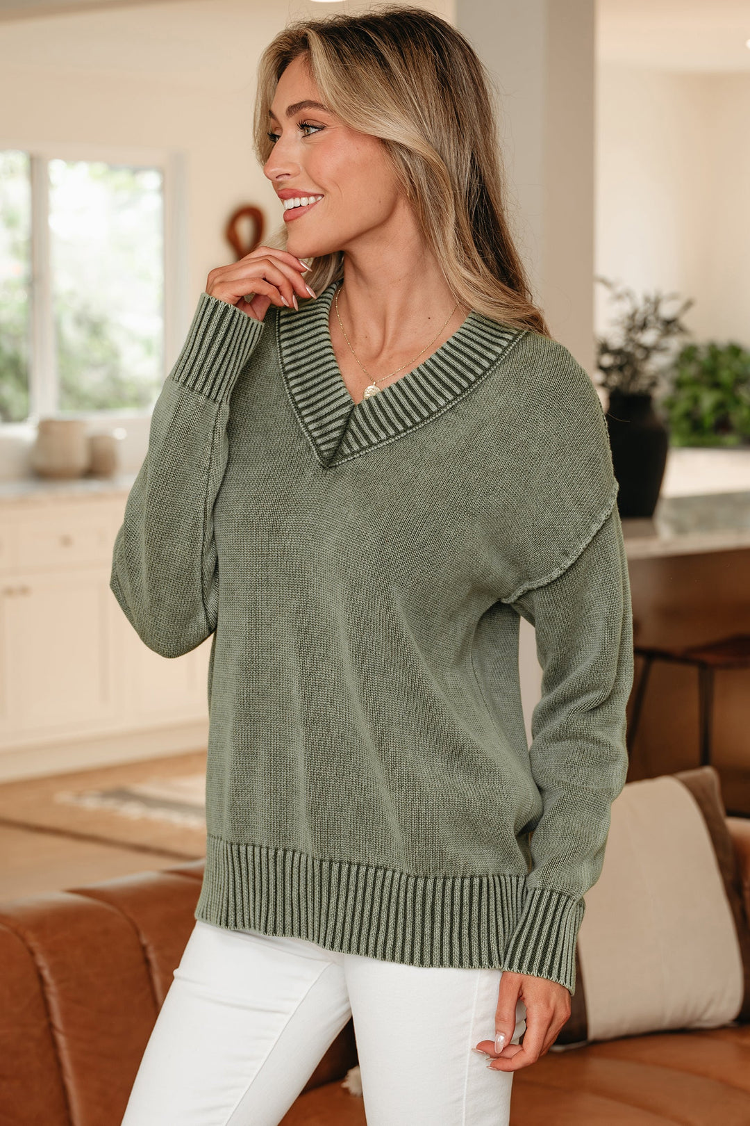 Alma Drop Shoulder Loose Sweater