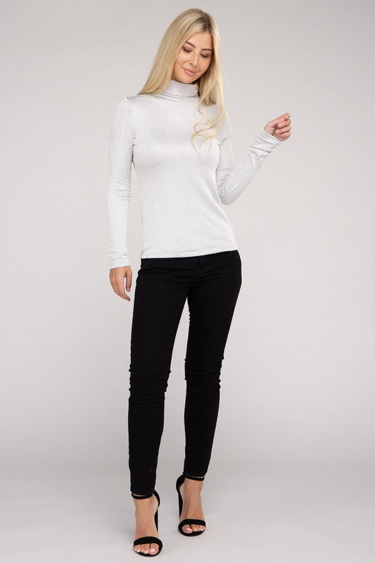 Rubie Ribbed Turtle Neck Top