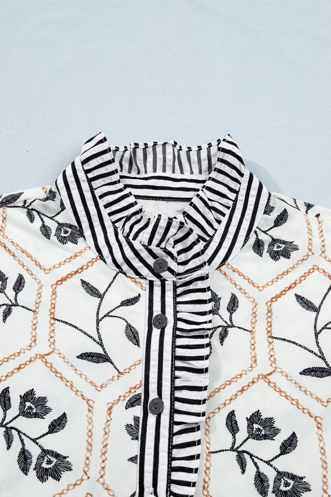 Hayden Patchwork Short Sleeve Blouse