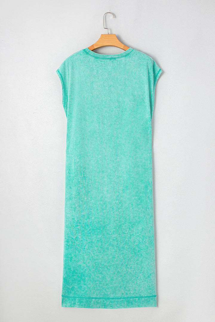 Eloise Mineral Wash Pocketed T-shirt Long Dress
