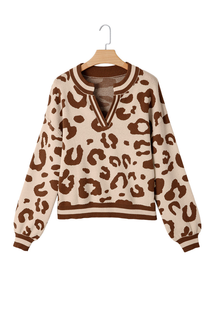 June Printed Knit Casual Sweater