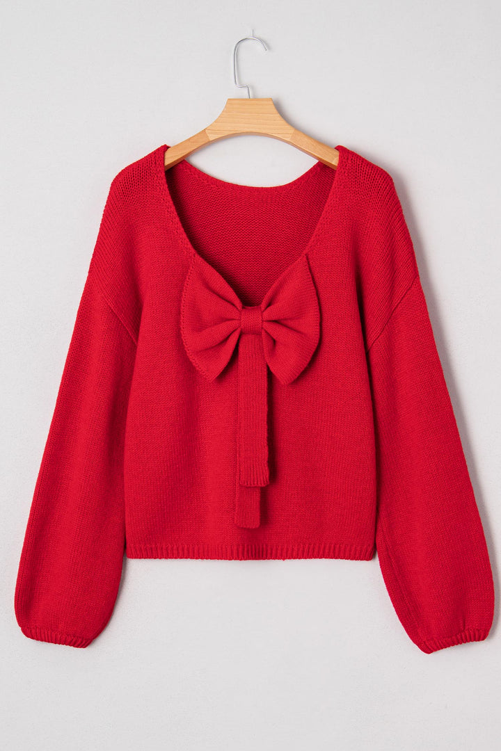 Addison Backless Bubble Sleeve Sweater
