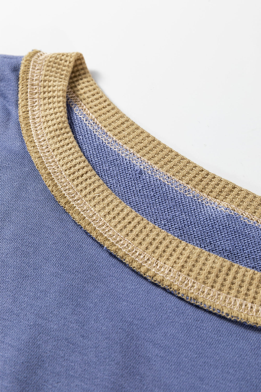 Alaina Waffle Patchwork Oversize Sweatshirt