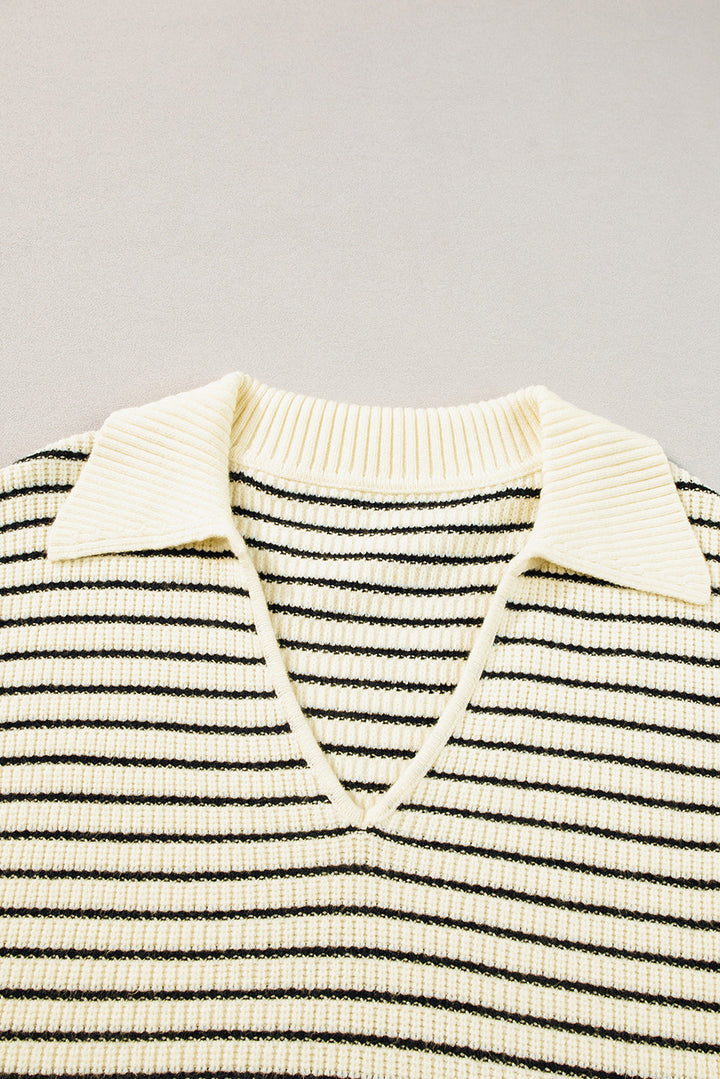 Wynter Stripe Turn Down Sweater