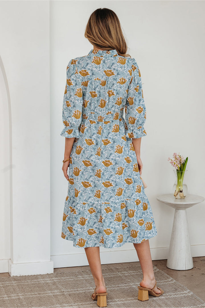 Rosalee Bracelet Sleeve Long Dress