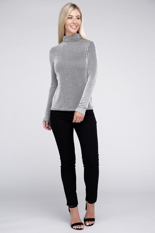 Rubie Ribbed Turtle Neck Top