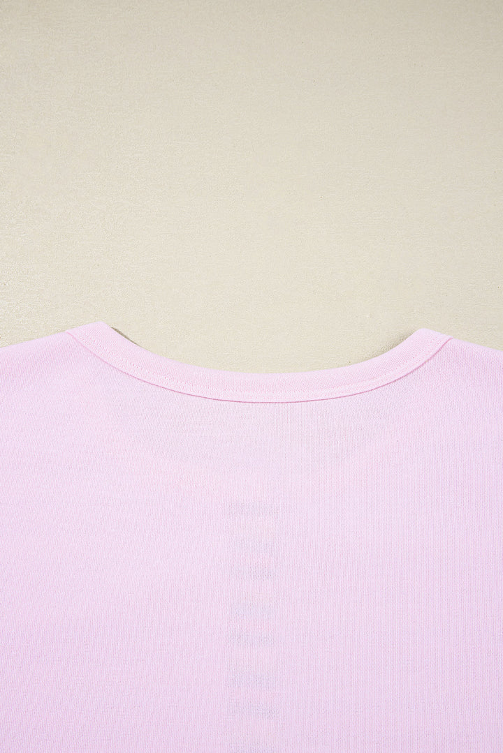 Khloe Patchwork Loose Henley Sweatshirt