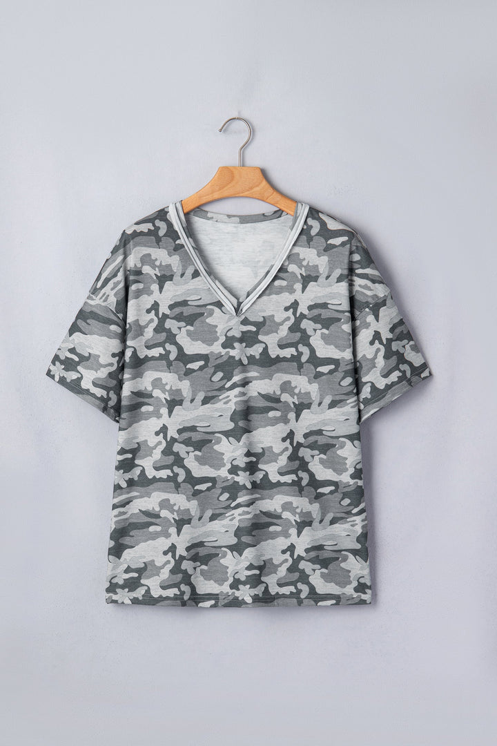 Nala Print Raw Edge Tee