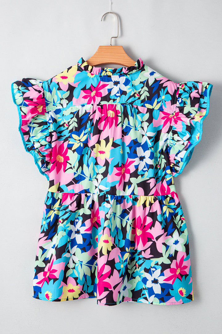 Dani Sleeve Tied Notched PLUS Blouse
