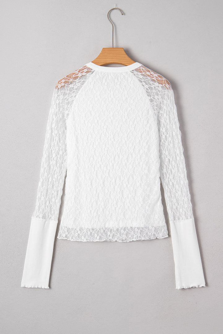 Luisa Slim Henley top Long Sleeve Top