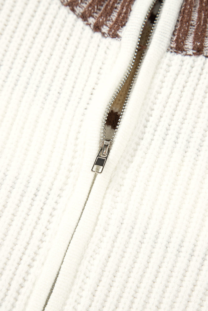 Gloria Zip Drop Shoulder Sweater