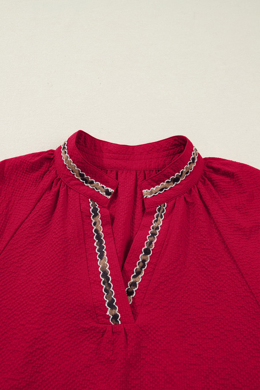 Eve Jacquard Print Textured Blouse