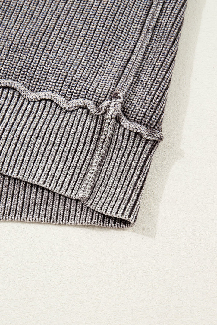 Sunny Patchwork Knit Open Sweater