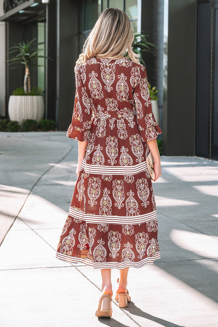 Katie Trim Tiered Maxi Dress