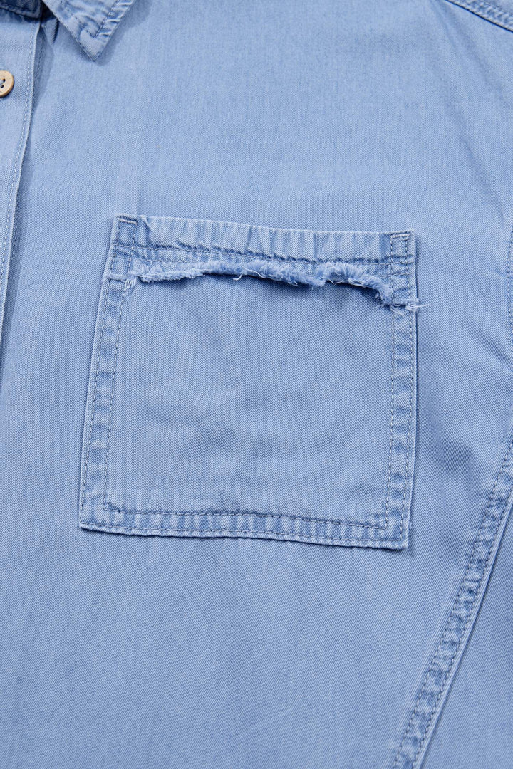 Londyn Bracelet Sleeve Chambray Shirt