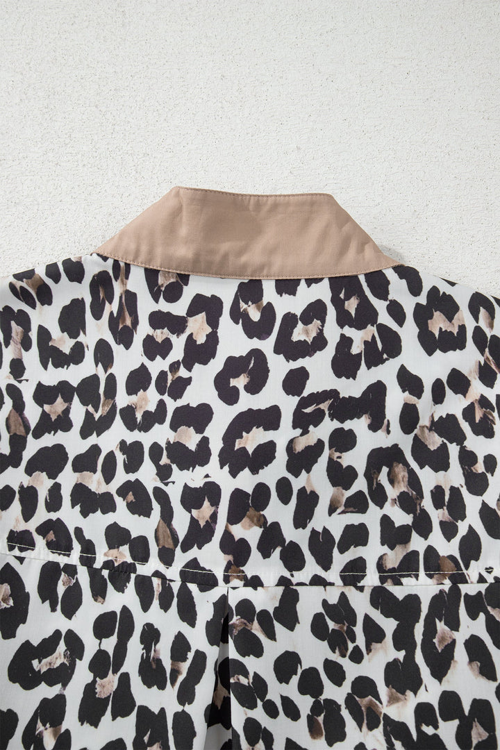 Kayleigh Print Contrast Trim Long Sleeve PLUS Top