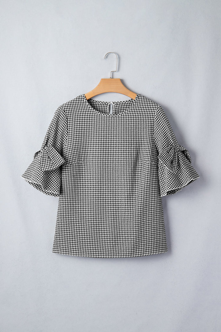 Carolina Ruffled Half Sleeve Blouse