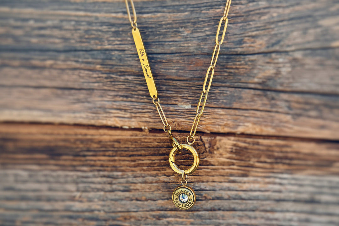 'Be a Legend' Legacy Charm Holder Paperclip Necklace