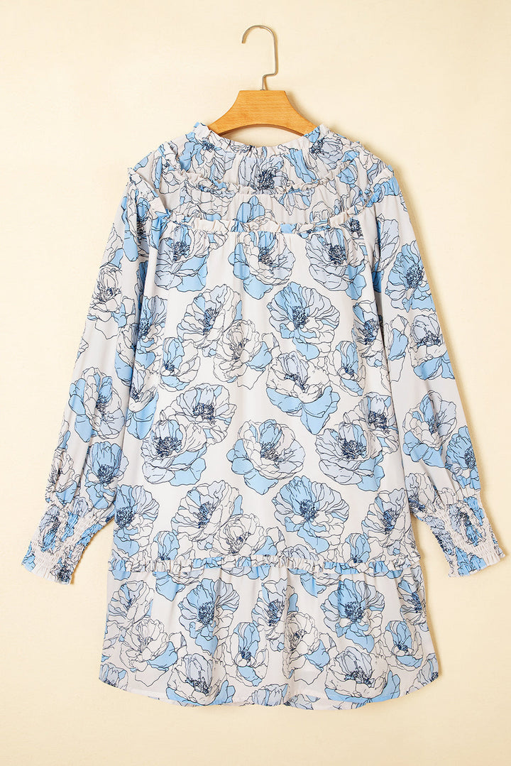 Juliana Sleeve Flowy Mini Dress