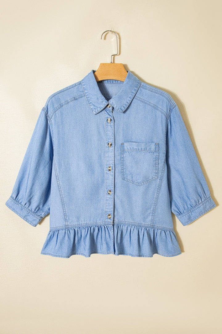Daphne High Low Chambray Shirt