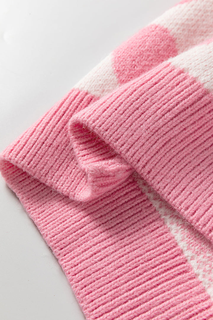 Skylar Heart Print Knit Sweater