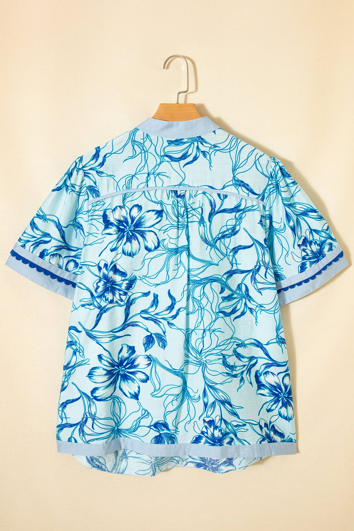 Aylin Floral Short Sleeve PLUS Blouse