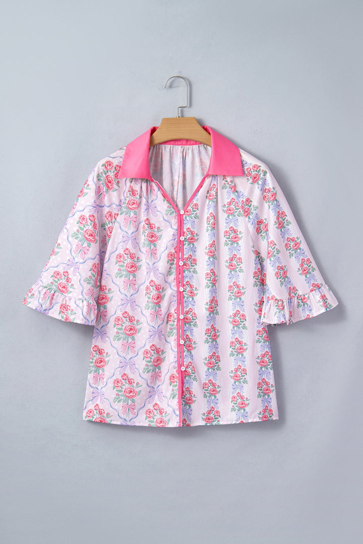 Araceli Ruffled Half Sleeve Shirt