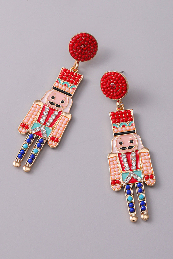 Tiana Beaded Christmas Nutcracker Earrings