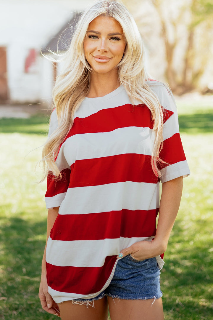 Tiana Block Oversize Tunic Tee