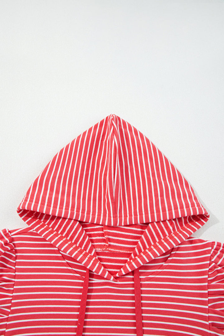 Hallie Puff Sleeve Stripe Hoodie