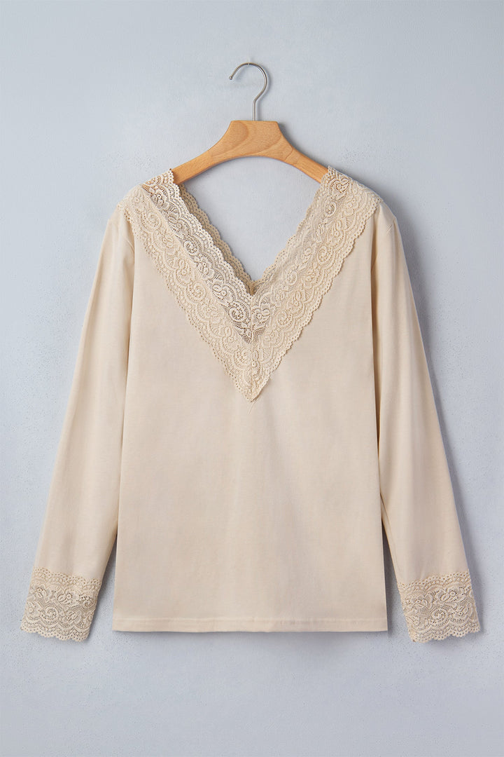 Dakota Patchwork Pullover top Long Sleeve Top