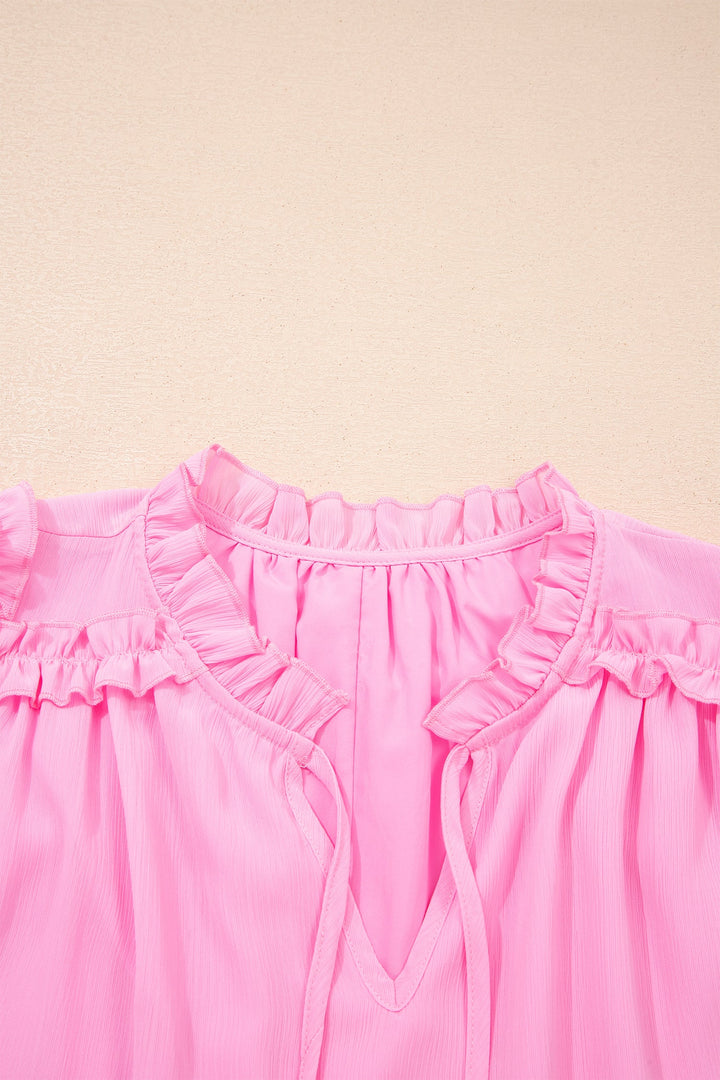 Milena Ruffle Short Sleeve PLUS Blouse