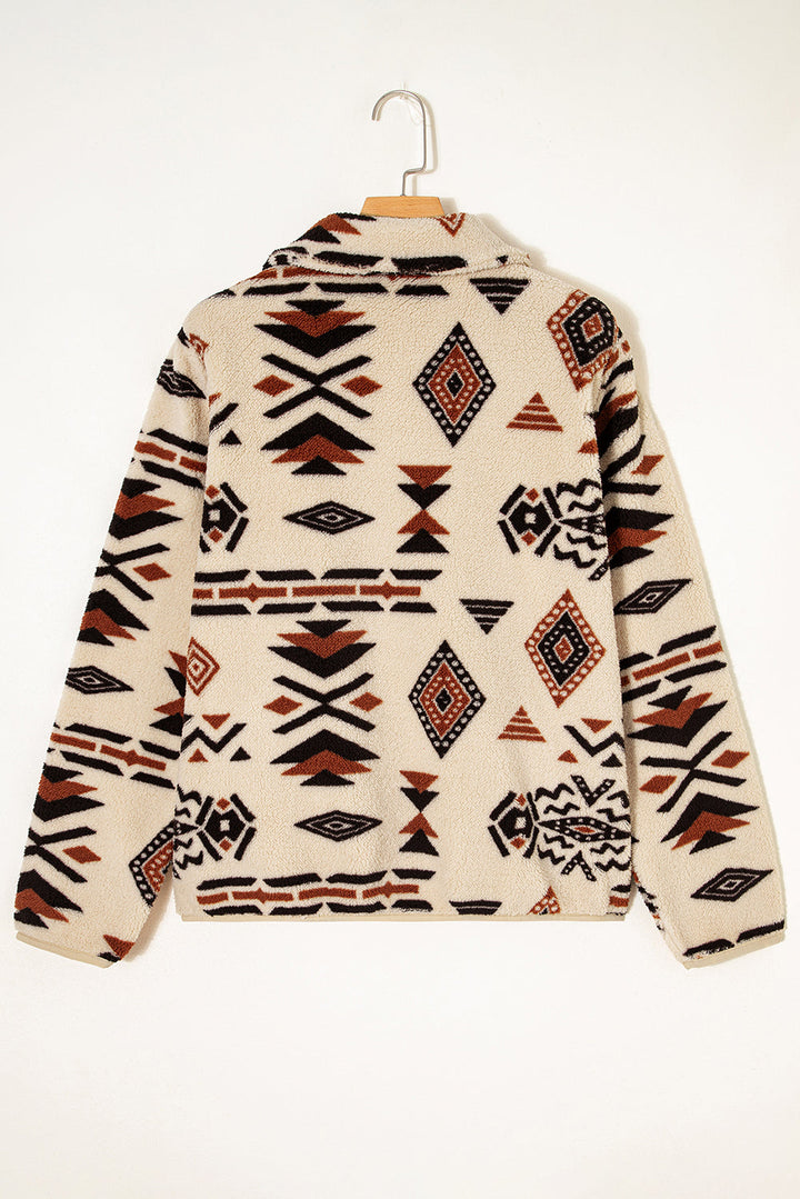 Clara Half Placket Plush Sweatshirt