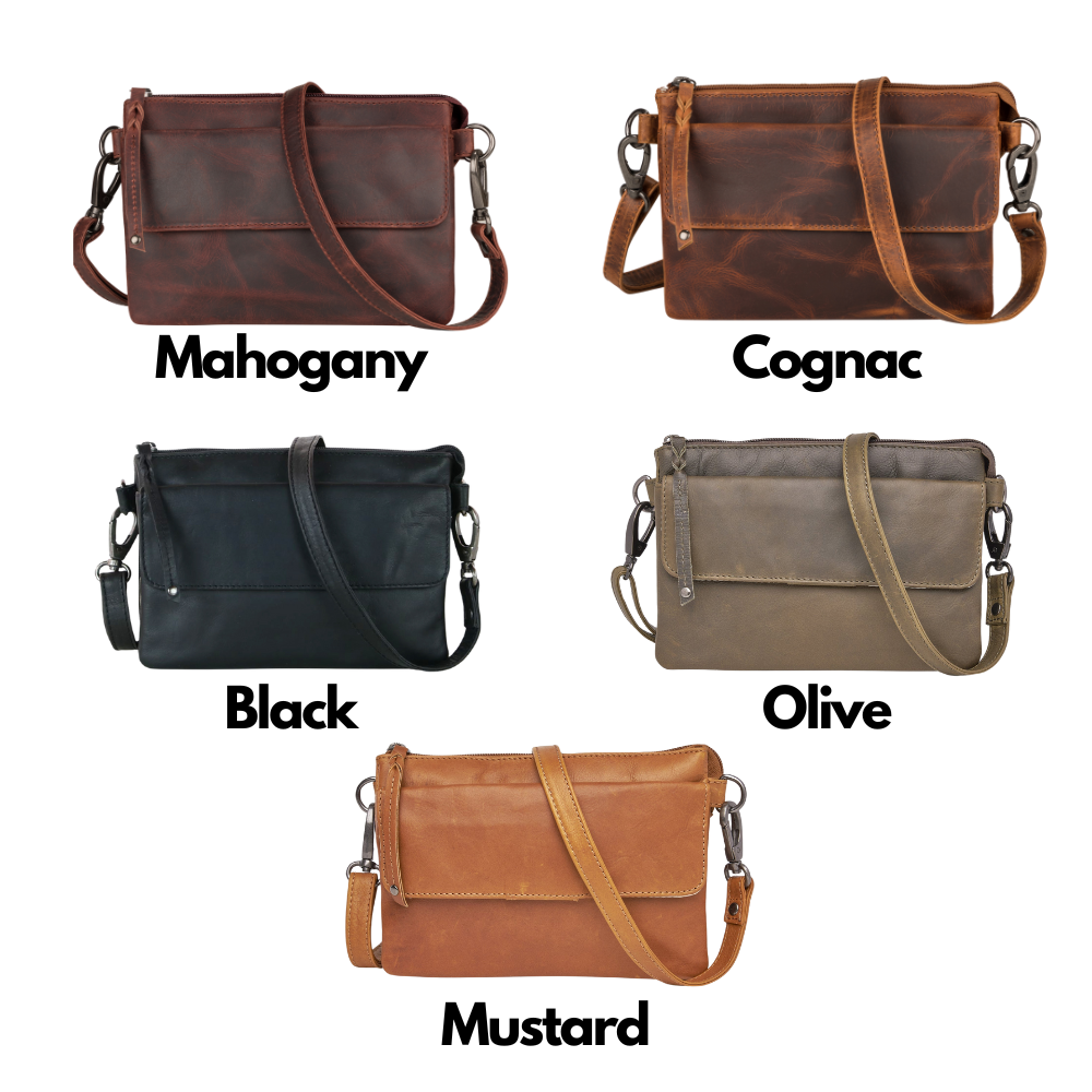 Concealed Carry Natasha Leather Crossbody by Lady Conceal