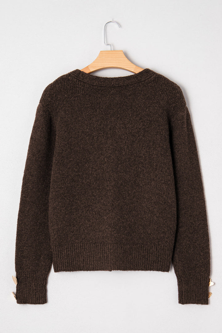 Kassidy Heart Metal Cardigan Sweater