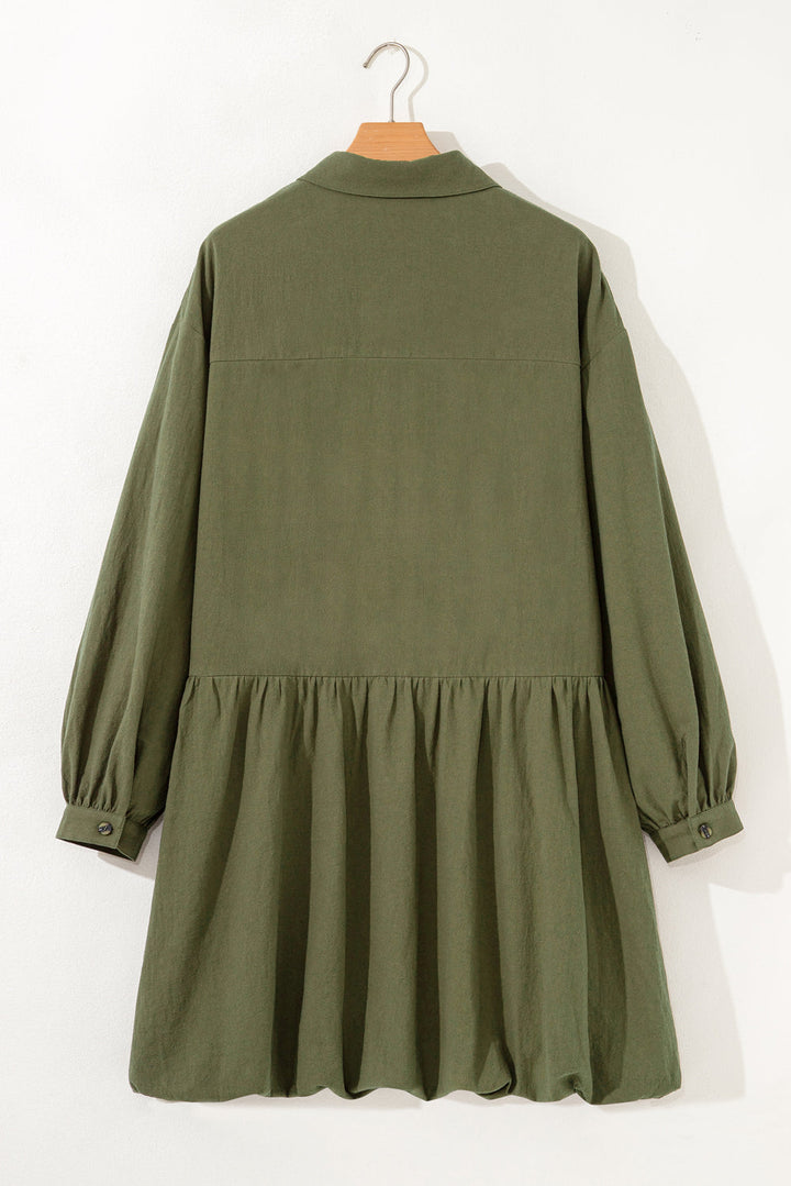 Catherine Ruffle Hem Mini PLUS Dress