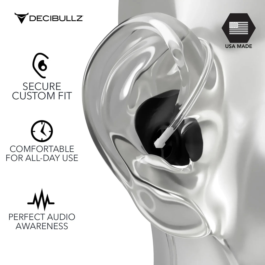 Custom Moldable Awareness Earpiece for Clear Tube, Radio, Surveillance, and Communication Headsets