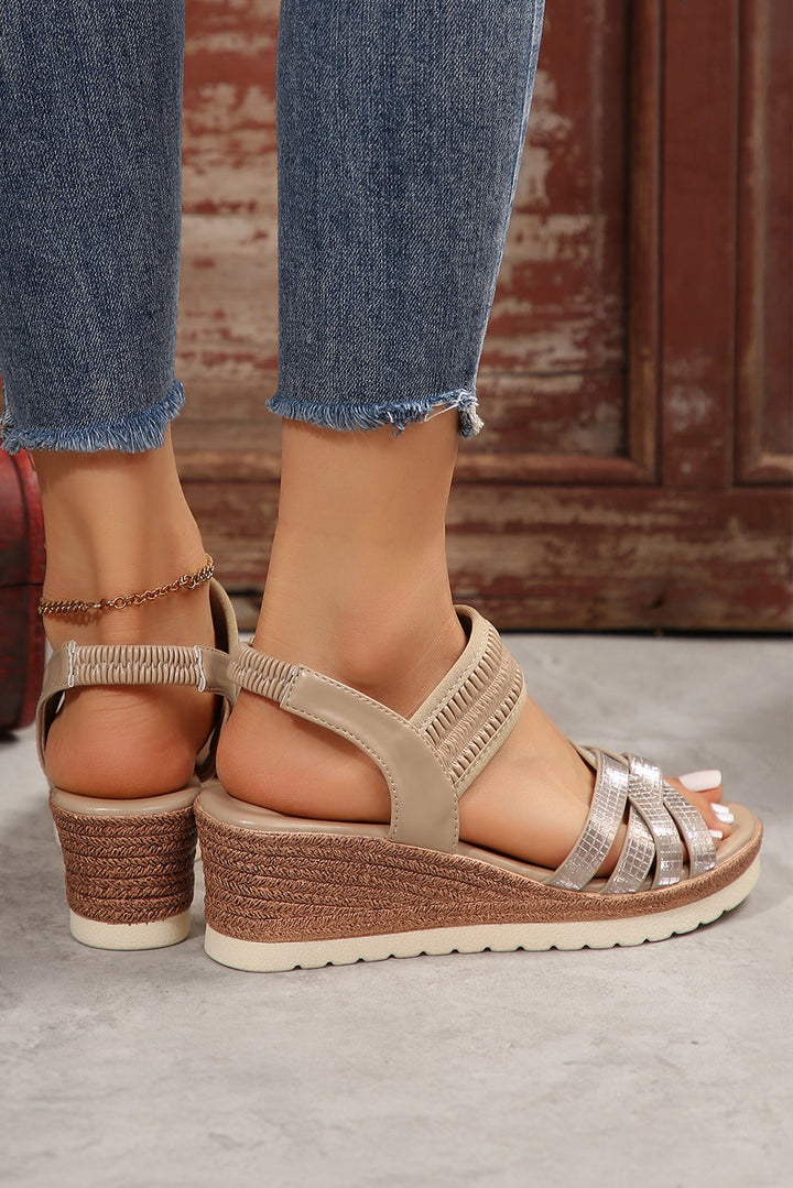 Violet Criss Cross Platform Sandals
