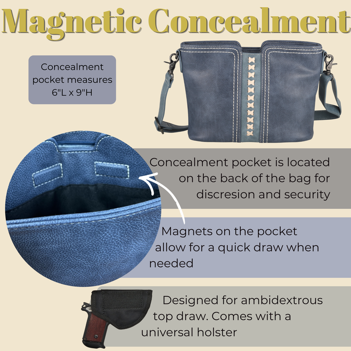 Concealed Carry Carolina Crossbody by Lady Conceal