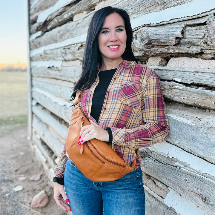 Concealed Carry Charlie Magnetic Leather Sling by Lady Conceal