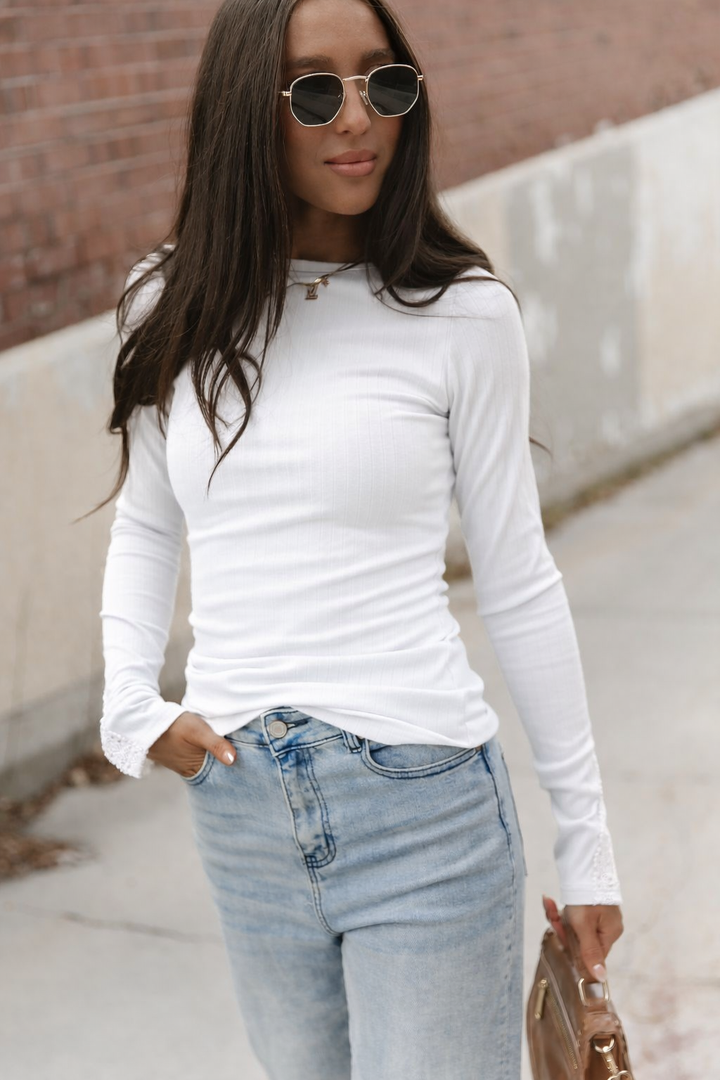Lovely Lace Long Sleeve - Mist