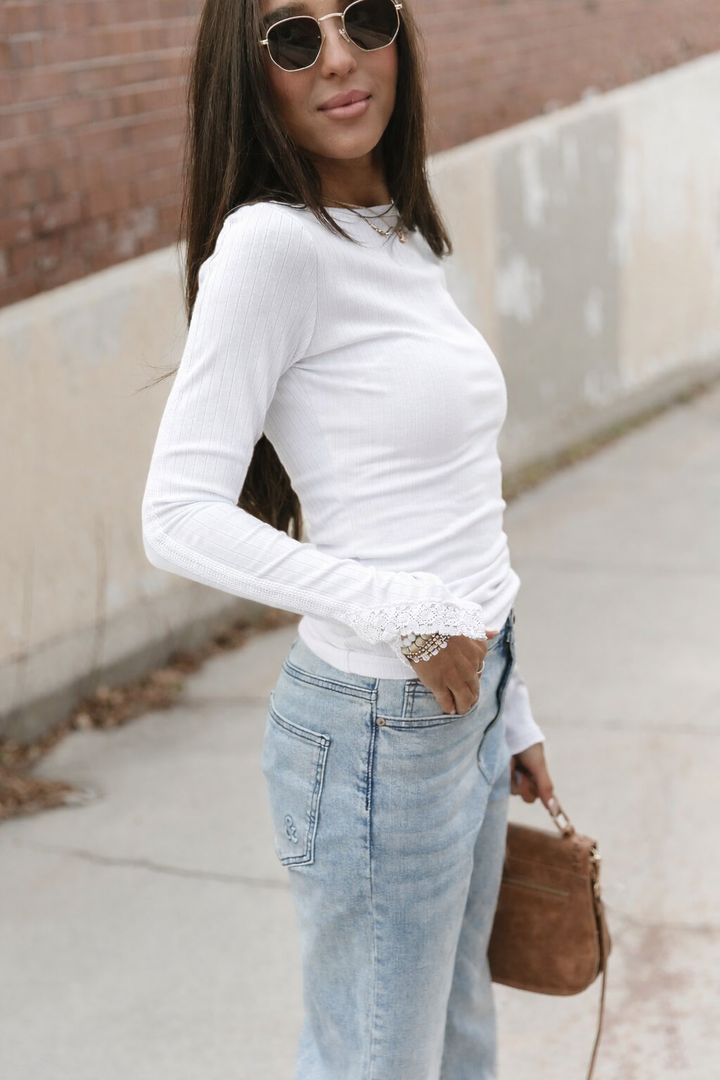 Lovely Lace Long Sleeve - Mist