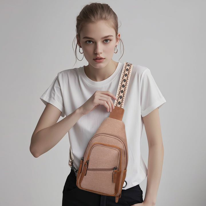 Concealed Carry Indie Canvas Sling by DS Conceal — Unisex CCW Sling Bag with Fast-Access Compartment & Universal Holster
