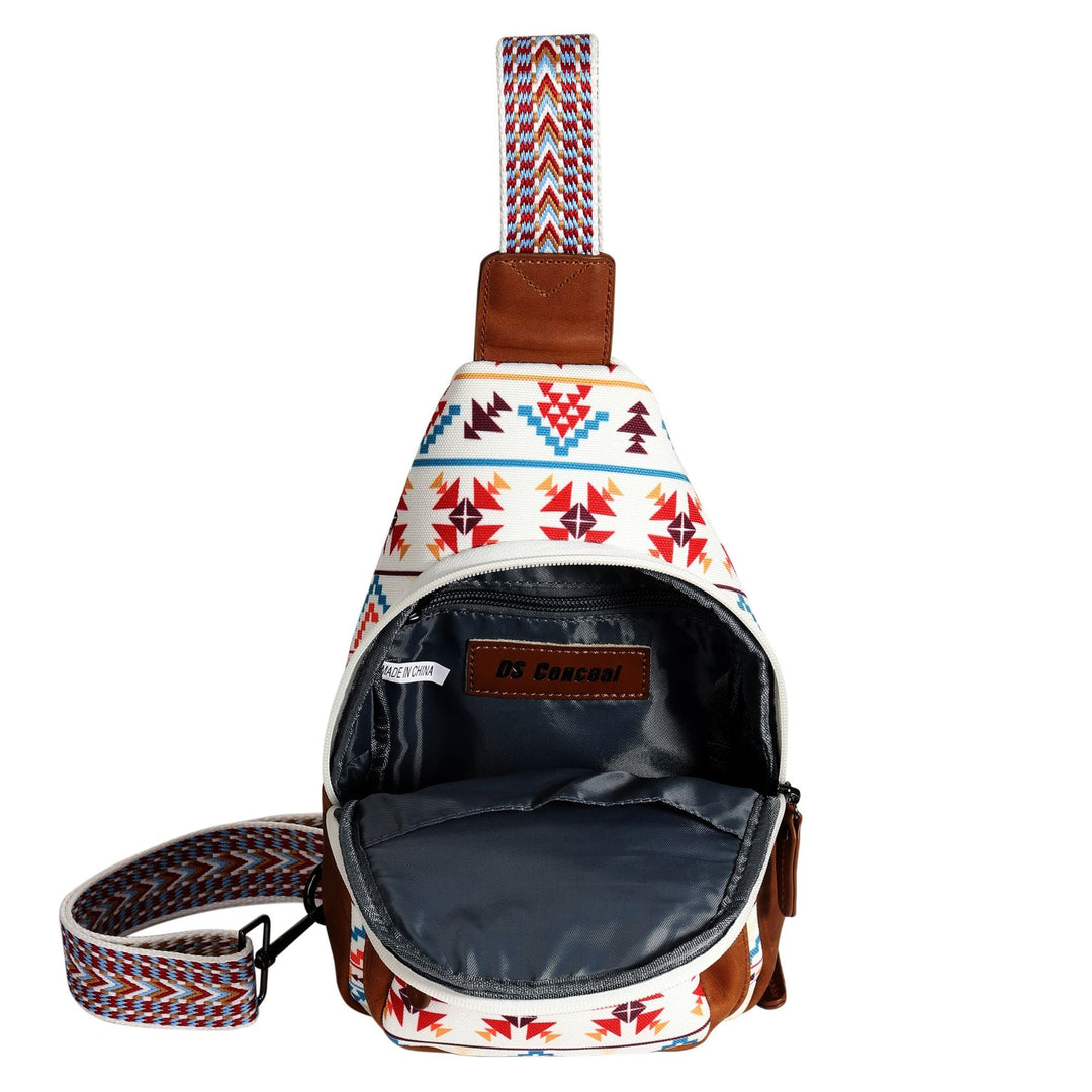 Concealed Carry Aztec Indie Canvas Sling by DS Conceal