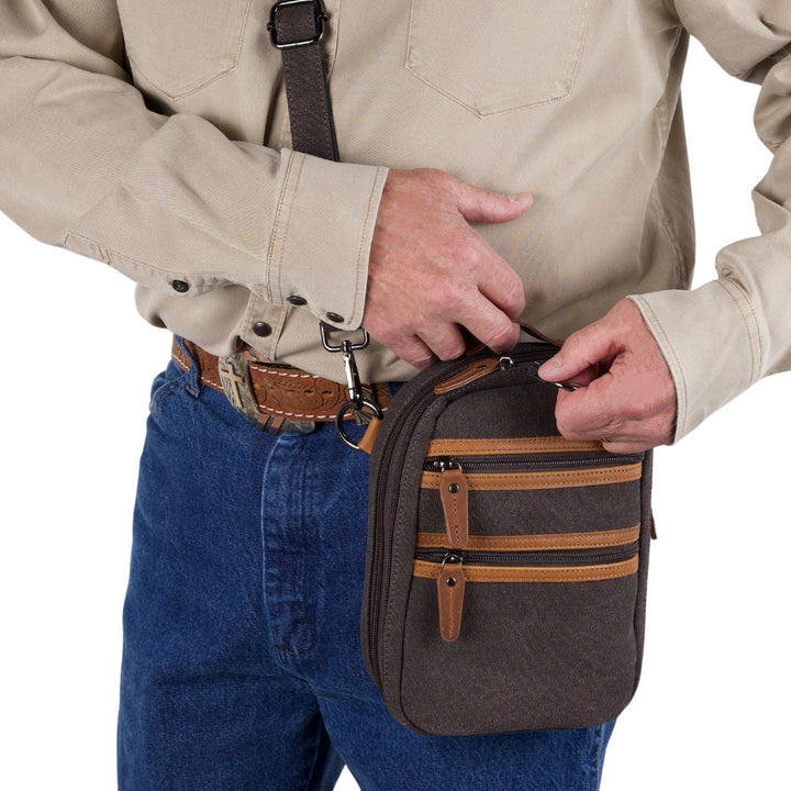 Concealed Carry Unisex Jax Canvas Crossbody by DS Conceal