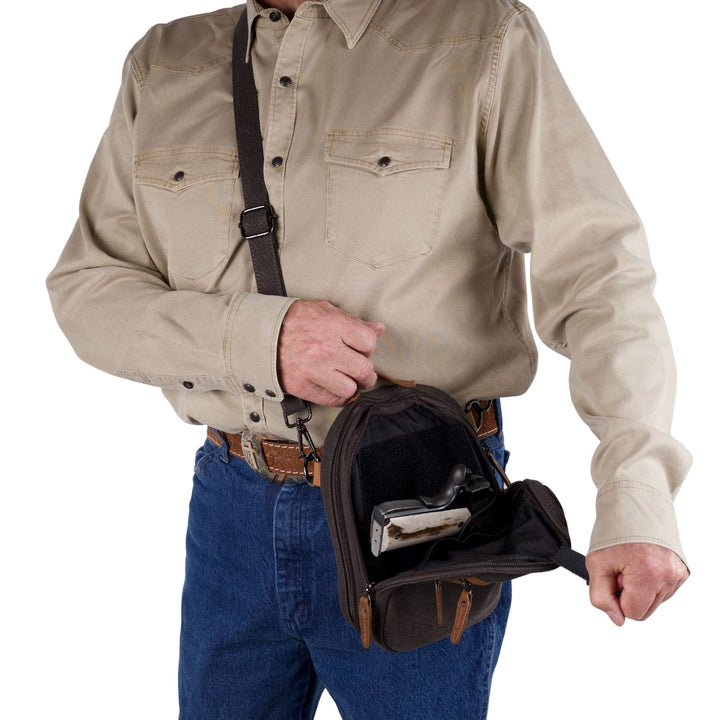Concealed Carry Unisex Jax Canvas Crossbody by DS Conceal