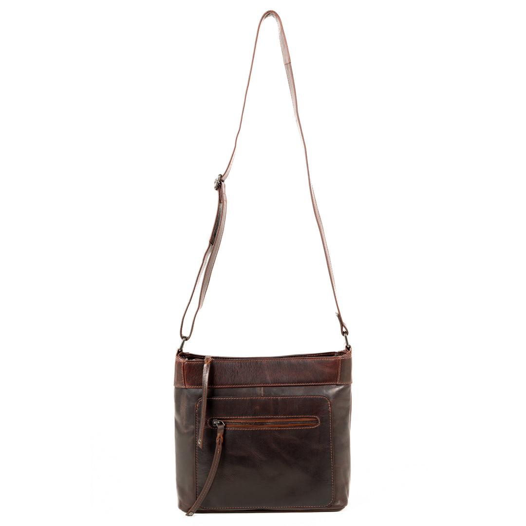 Delaney Concealed Carry Crossbody — Full-Grain Leather Purse with Ambidextrous YKK Locking Zippers & Universal Holster